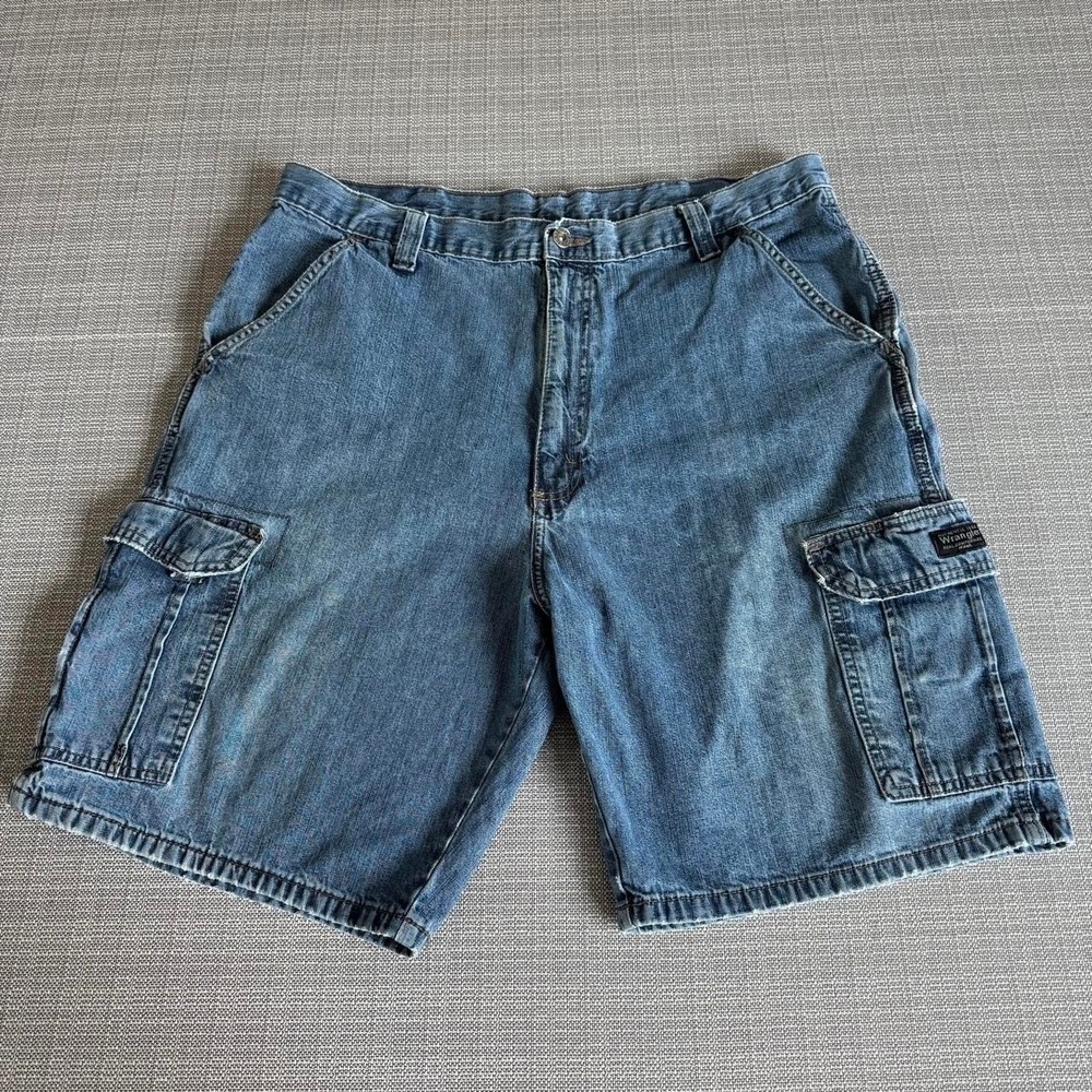 Wrangler Y2K Blue Denim Cargo Shorts